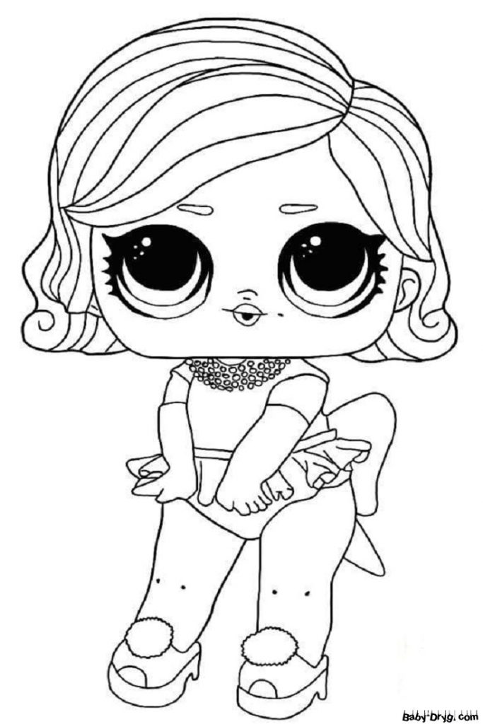 Coloring page Glamorous queen | Coloring LOL dolls printout