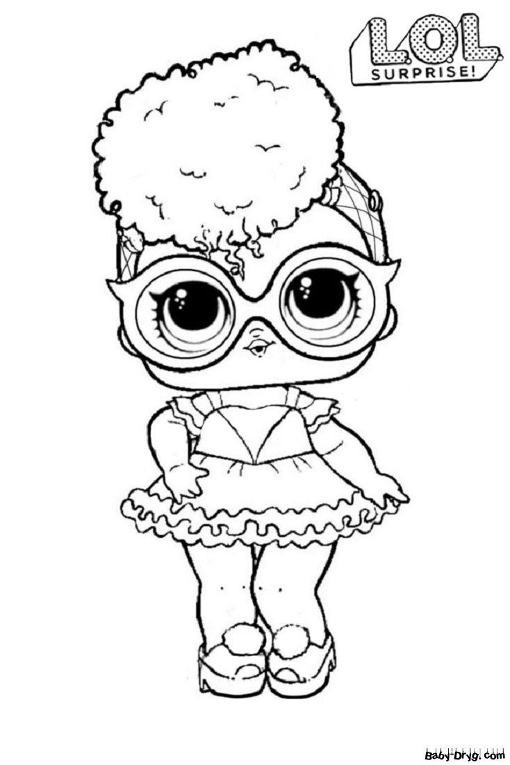Coloring page Goody from the 4 series of LOL dolls | Coloring LOL dolls
