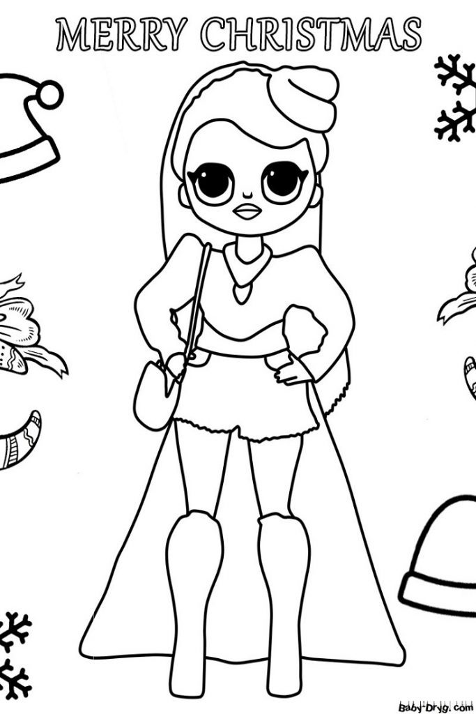 Coloring page Greeting coloring page from LOL OMG | Coloring LOL dolls