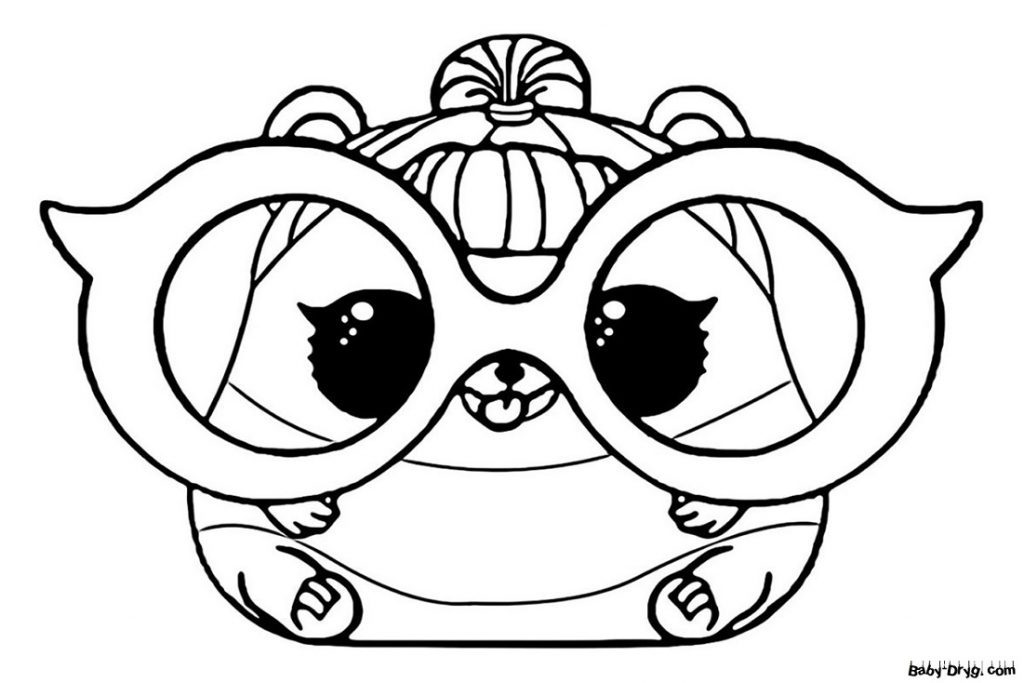 Coloring page Hamster Trable | Coloring LOL dolls printout