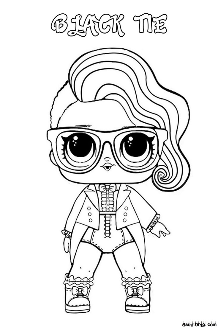 Coloring page Have you ever worn a black tuxedo? | Coloring LOL dolls
