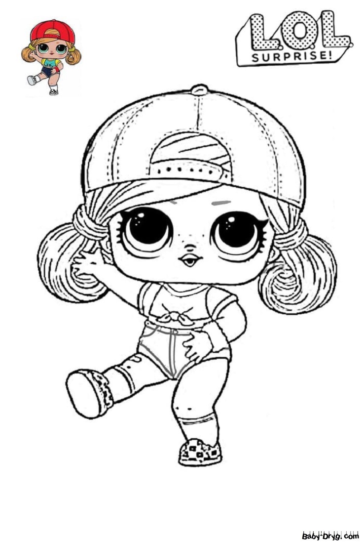 Coloring page I love to play sports | Coloring LOL dolls