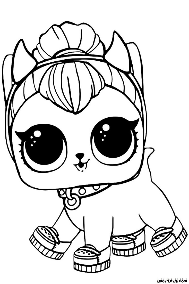 Coloring page Kitten Sharpness | Coloring LOL dolls printout