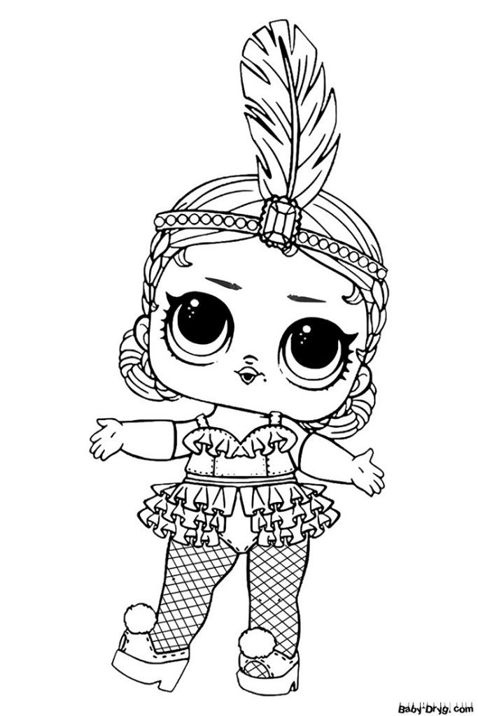 Coloring page L.O.L - Dancer doll | Coloring LOL dolls