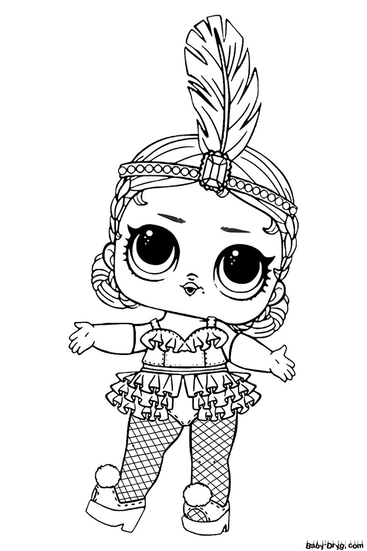 Coloring page L.O.L - Dancer doll | Coloring LOL dolls