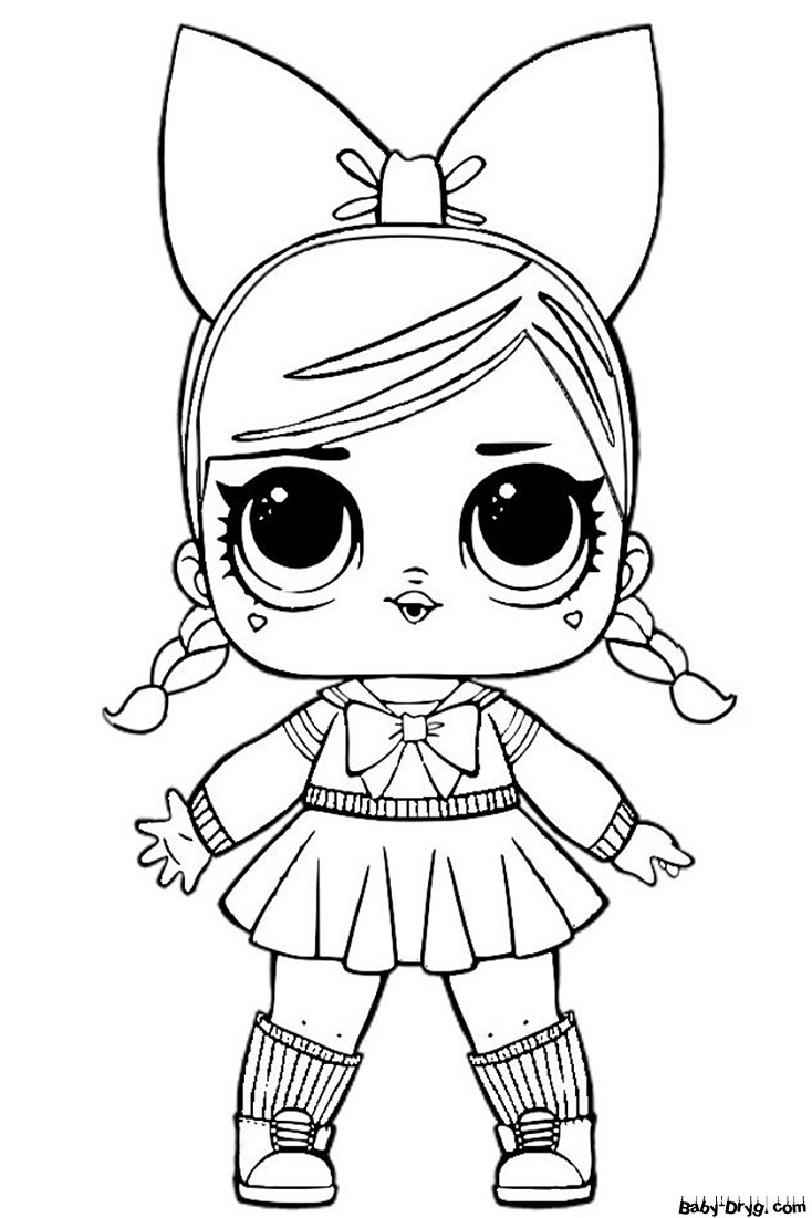 Coloring page Lady Anime | Coloring LOL dolls