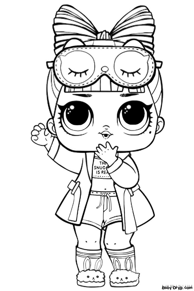 Coloring page Lady Hugger | Coloring LOL dolls printout