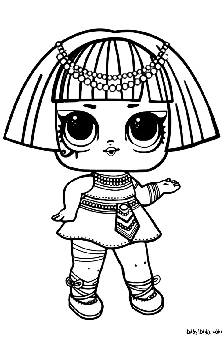 Coloring page Lady Pharaoh | Coloring LOL dolls printout