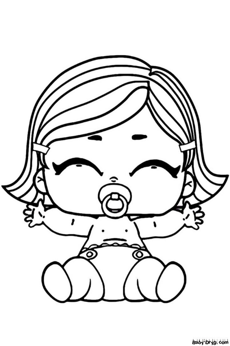 Coloring page Like a Child | Coloring LOL dolls printout