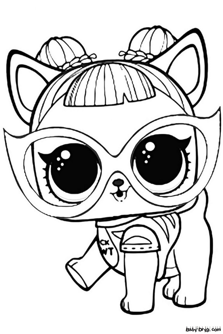 Coloring page Little Doggy | Coloring LOL dolls printout