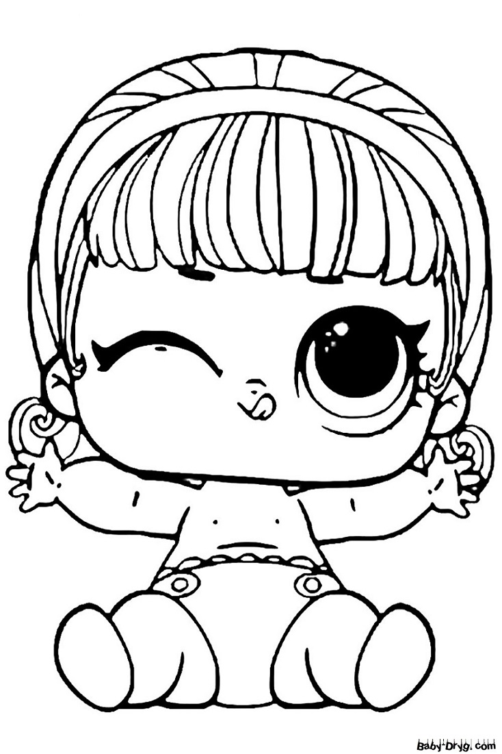 Coloring page Little Madame Queen | Coloring LOL dolls