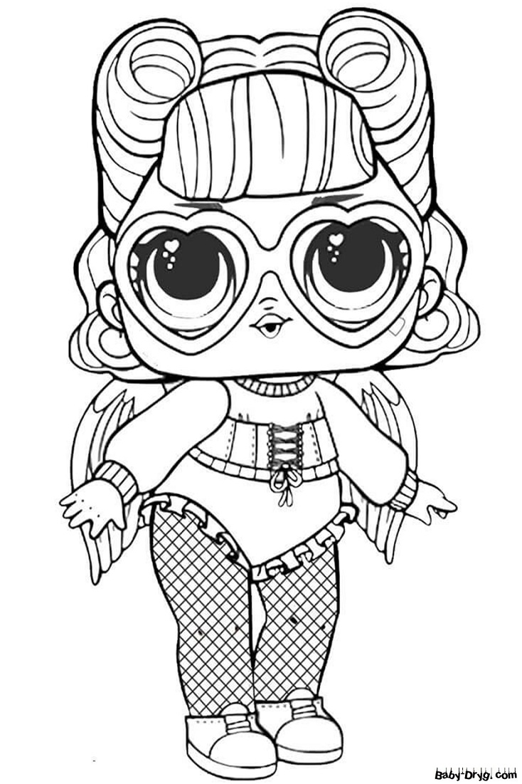 Coloring page LOL Angel | Coloring LOL dolls printout