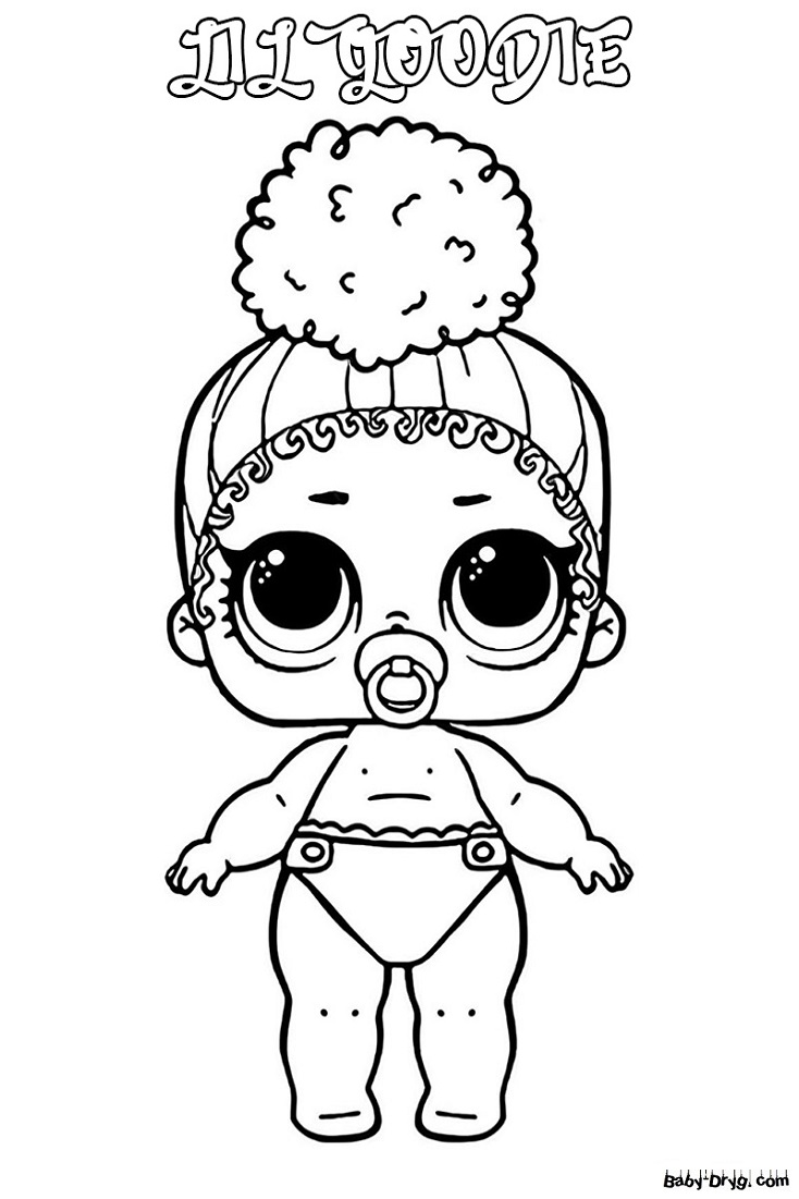 Coloring page LOL black and white | Coloring LOL dolls