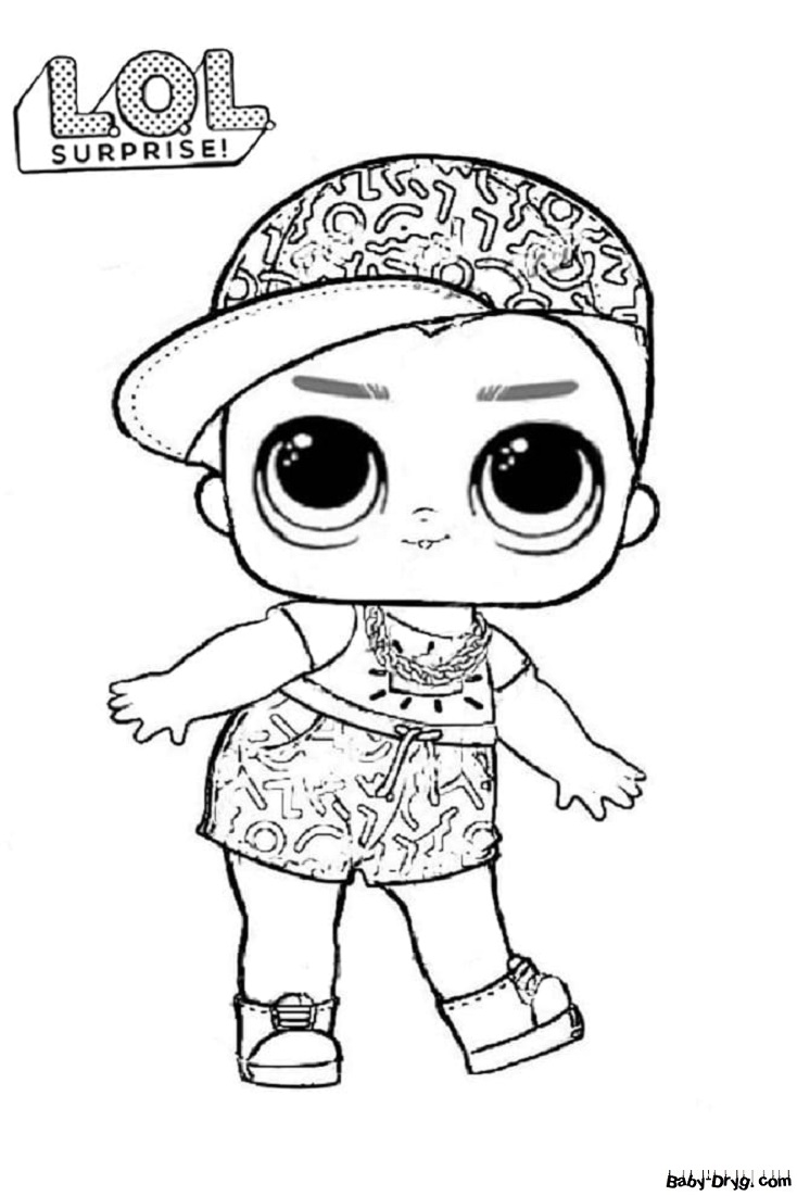 Coloring page LOL Boy, Pick up his girlfriend | Coloring LOL dolls