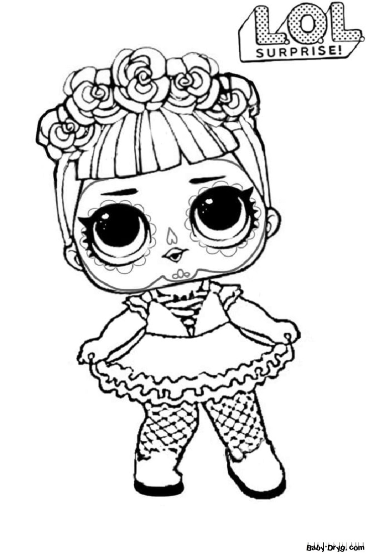 Coloring page lol doll black and white | Coloring LOL dolls