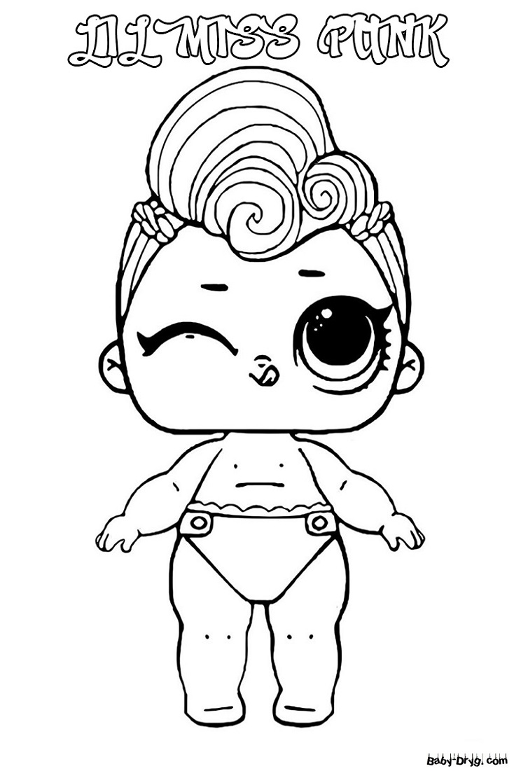 Coloring page LOL doll free A4 | Coloring LOL dolls