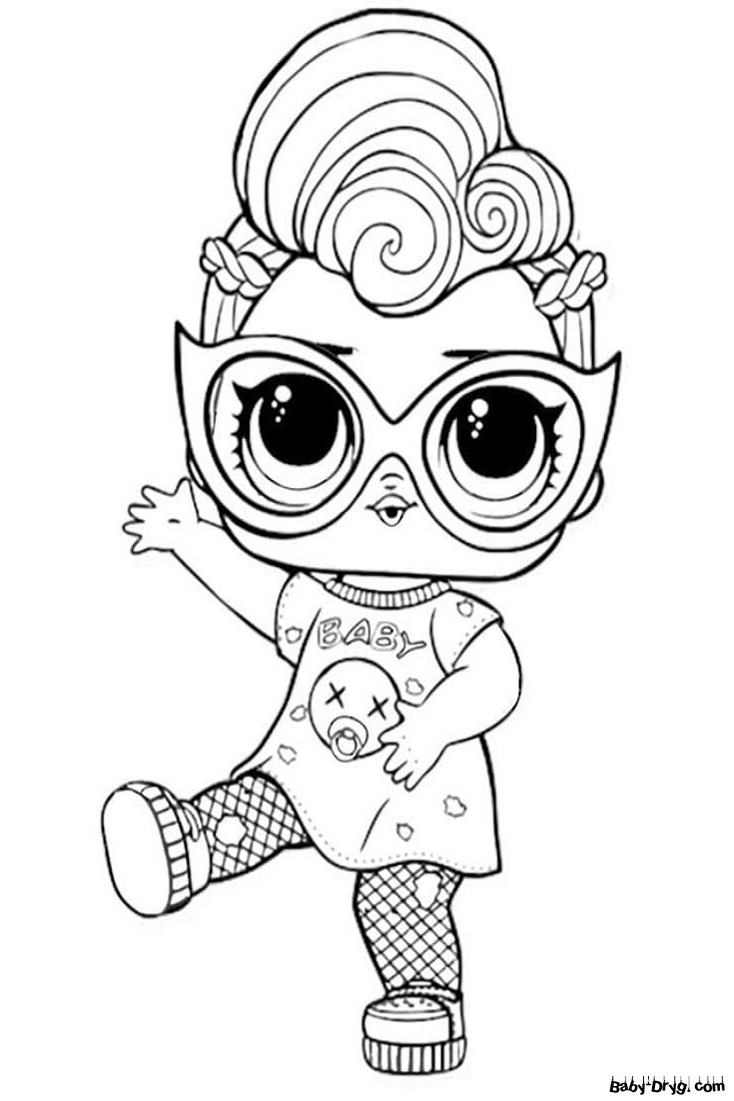 Coloring page LOL dolls print free format | Coloring LOL dolls