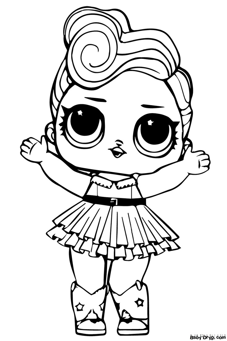 Coloring page LOL Lady Luxury | Coloring LOL dolls printout