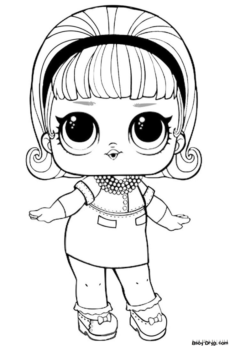 Coloring page LOL Madame Queen | Coloring LOL dolls