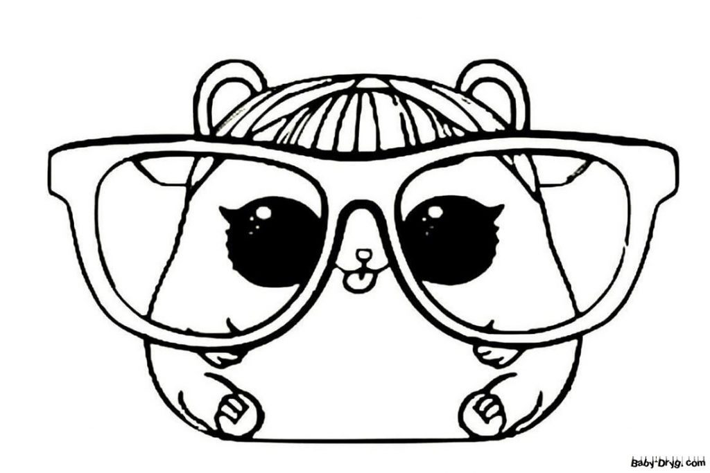 Coloring page LOL Pets - Cherry hamster | Coloring LOL dolls