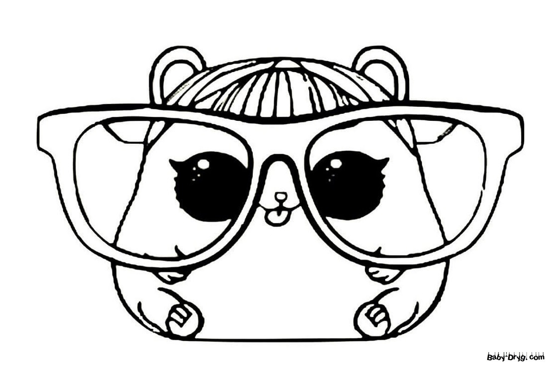 Coloring page LOL Pets - Cherry hamster | Coloring LOL dolls