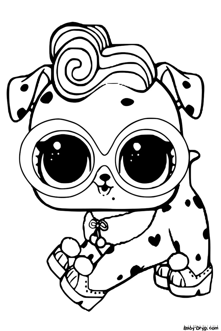 Coloring page LOL Pets Dalmatian | Coloring LOL dolls
