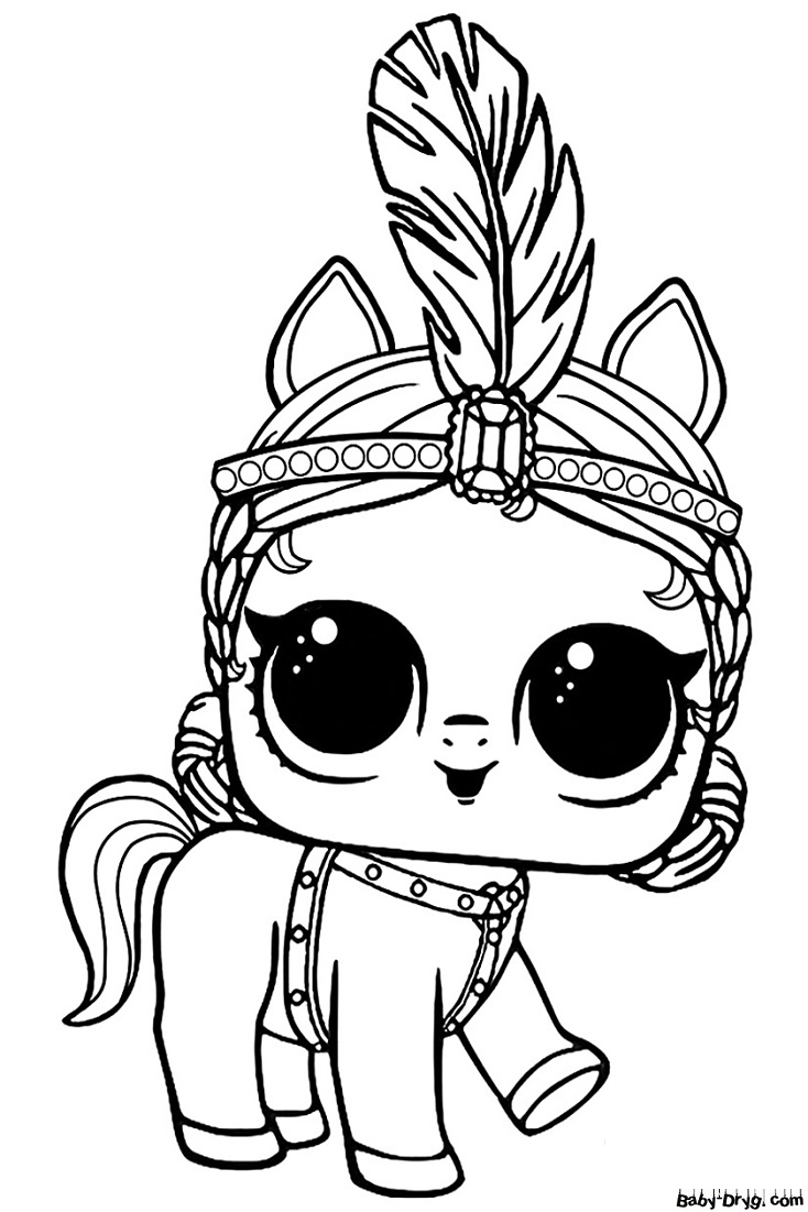 Coloring page LOL Pets - Pony Artist | Coloring LOL dolls