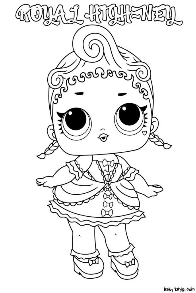 Coloring page LOL print format a4 | Coloring LOL dolls