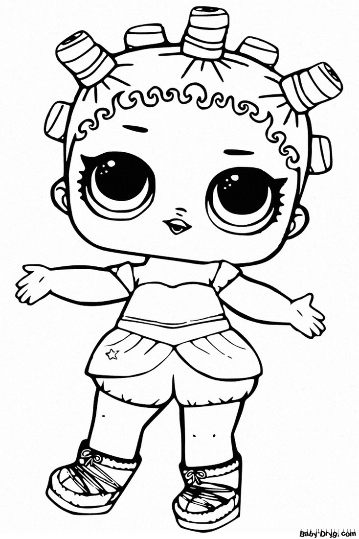 Coloring page lol print out black and white | Coloring LOL dolls