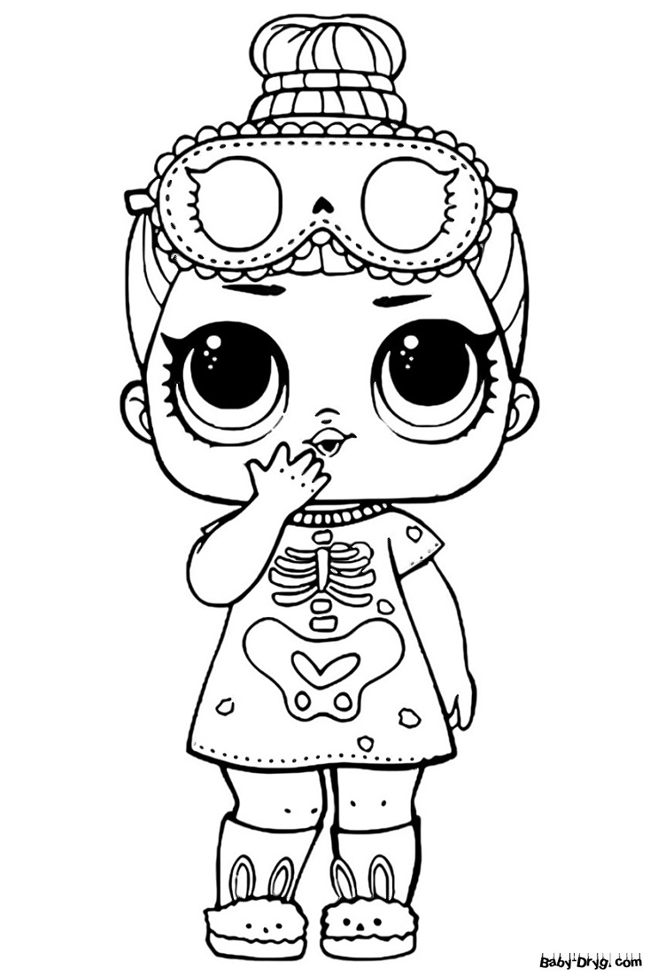 Coloring page LOL Skeleton Doll | Coloring LOL dolls