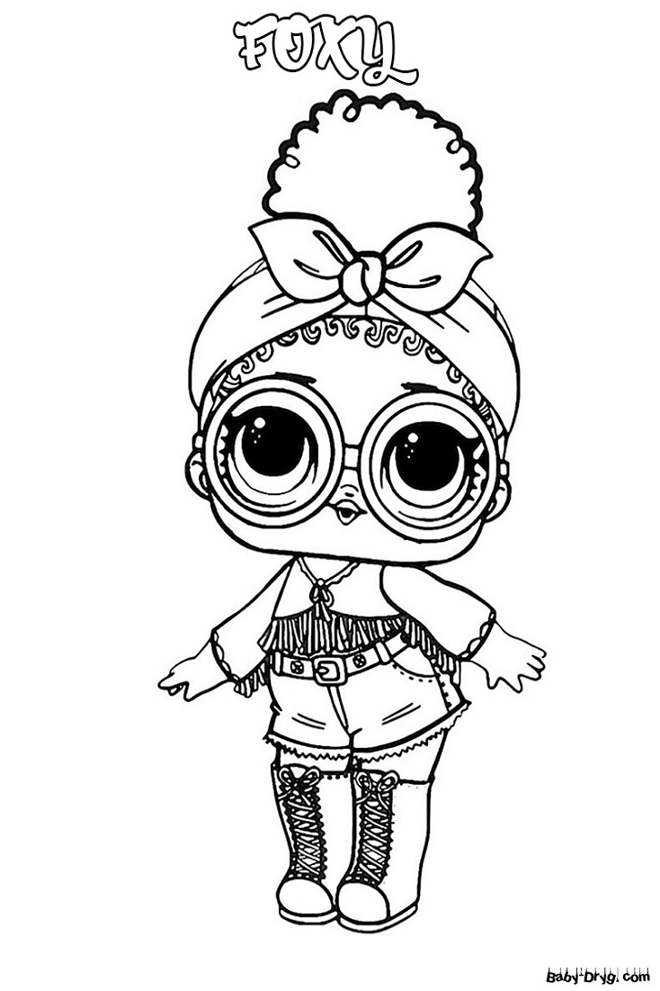 Coloring page lol - Texas Ranger | Coloring LOL dolls