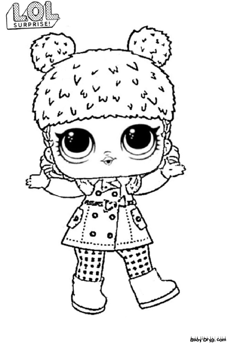 Coloring page LOL with clothes | Coloring LOL dolls printout