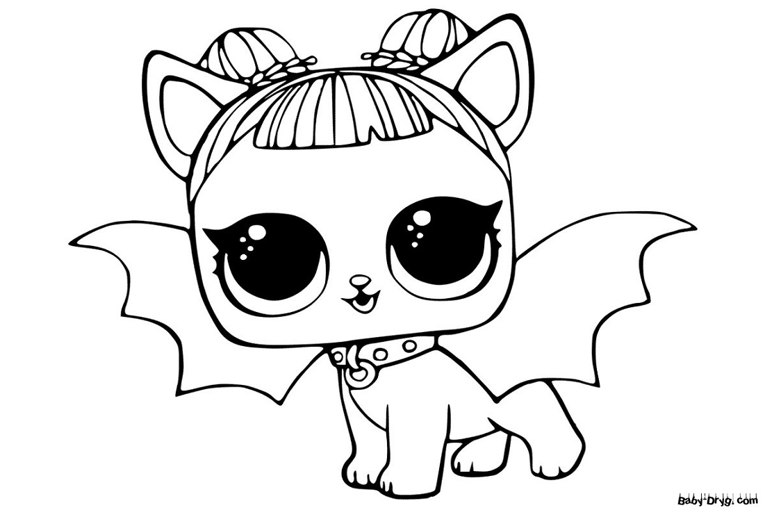 Coloring page Midnight Puppy L.O.L. | Coloring LOL dolls