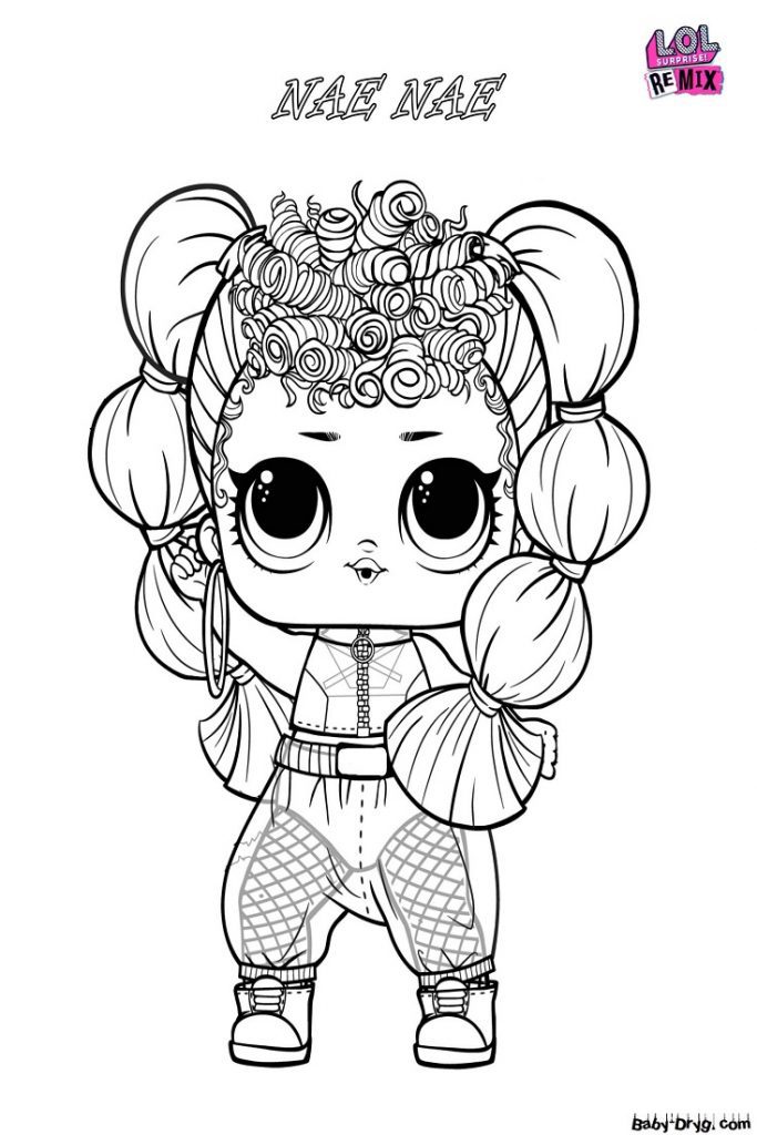 Coloring page Nae Nae | Coloring LOL dolls printout