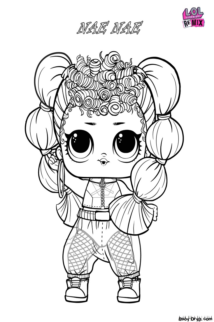 Coloring page Nae Nae | Coloring LOL dolls printout