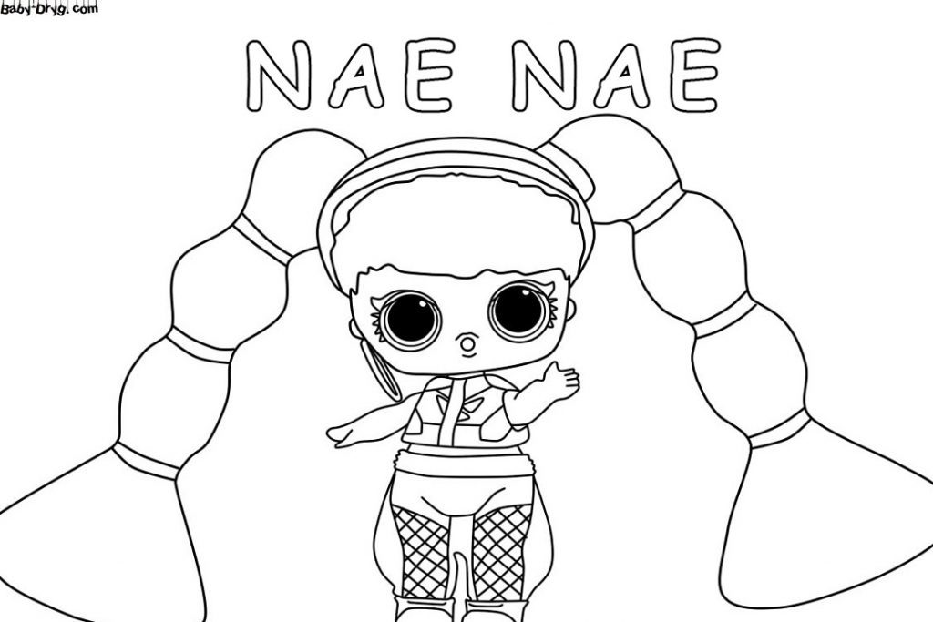 Coloring page Nae Nae LOL Doll Remix | Coloring LOL dolls