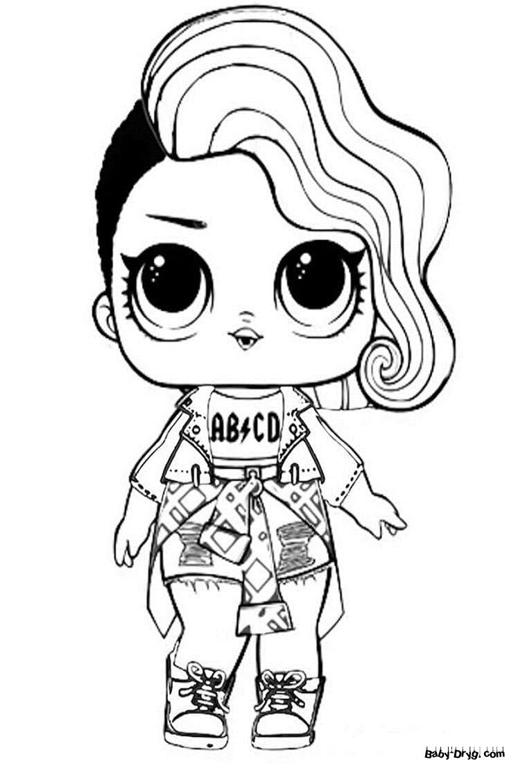 Coloring page Our Sweet Rocker | Coloring LOL dolls printout