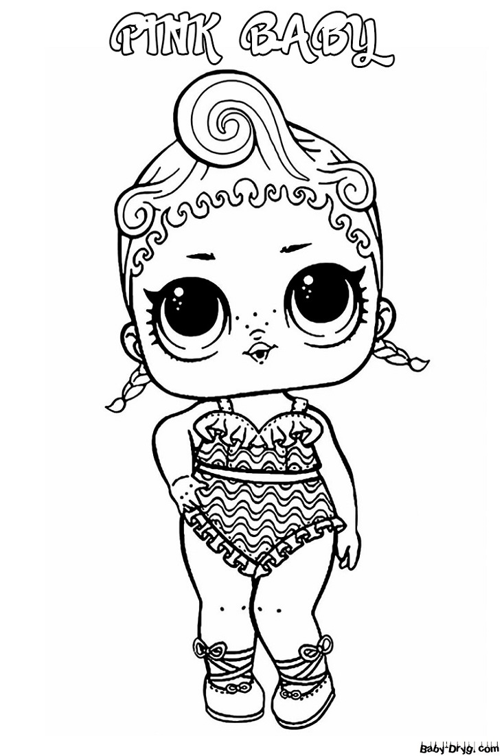 Coloring page Pink outfit suits little lol | Coloring LOL dolls