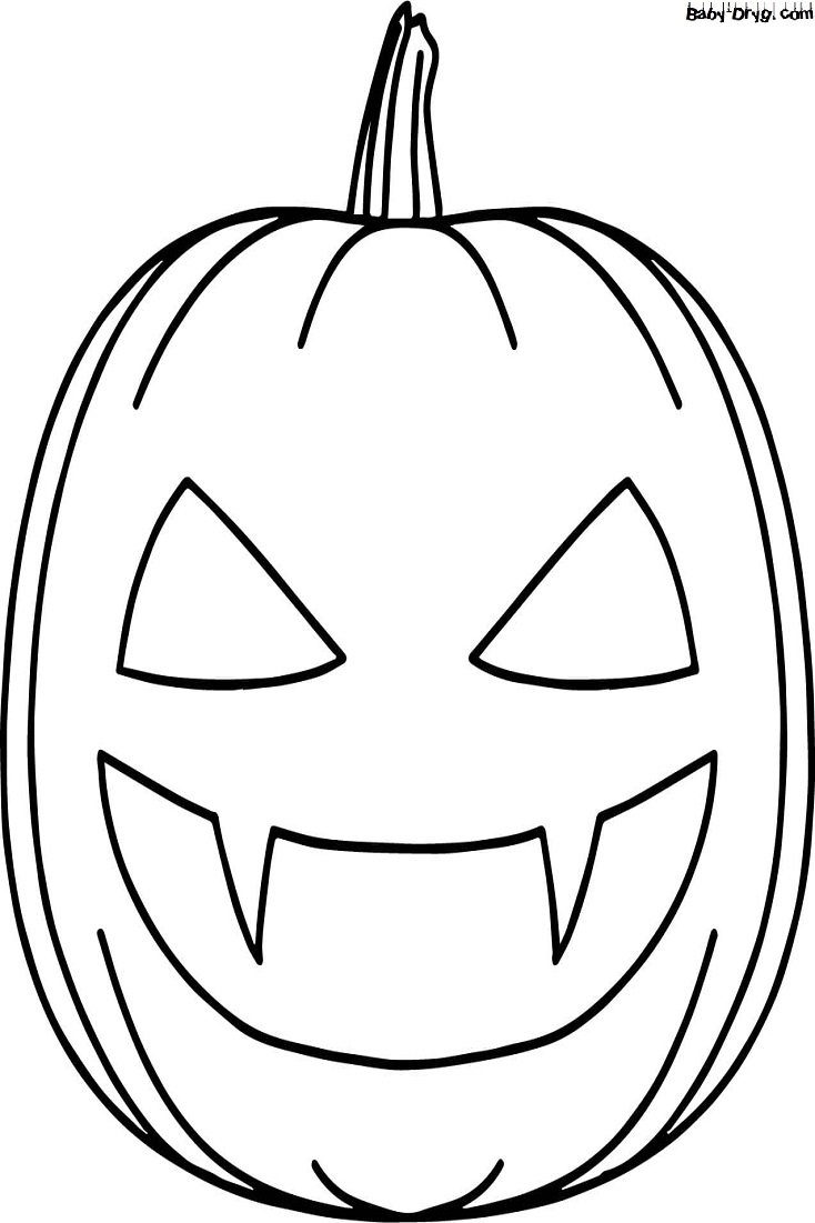 Coloring page Pumpkin Lantern | Coloring Halloween printout