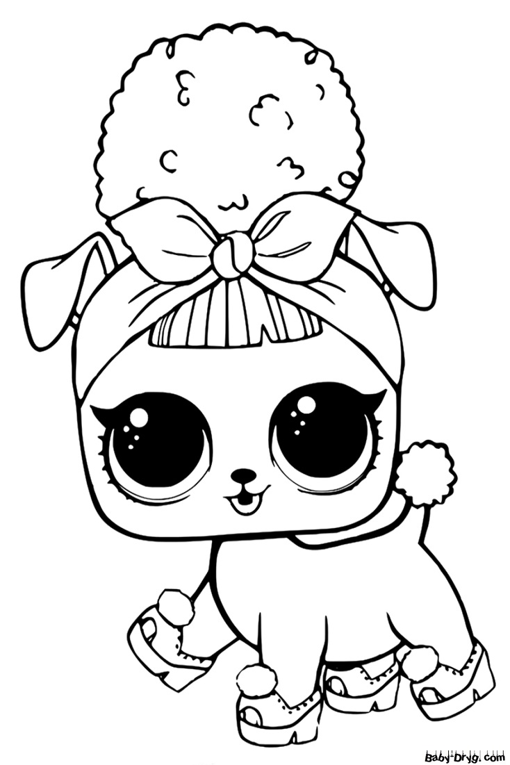 Coloring page Puppy B. | Coloring LOL dolls printout