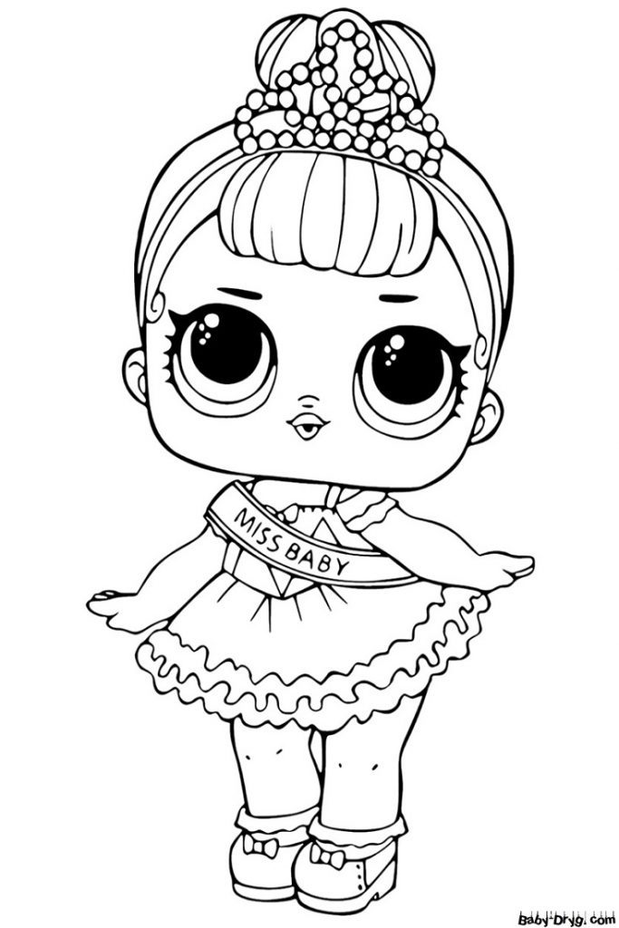 Coloring page Queen Crystal | Coloring LOL dolls