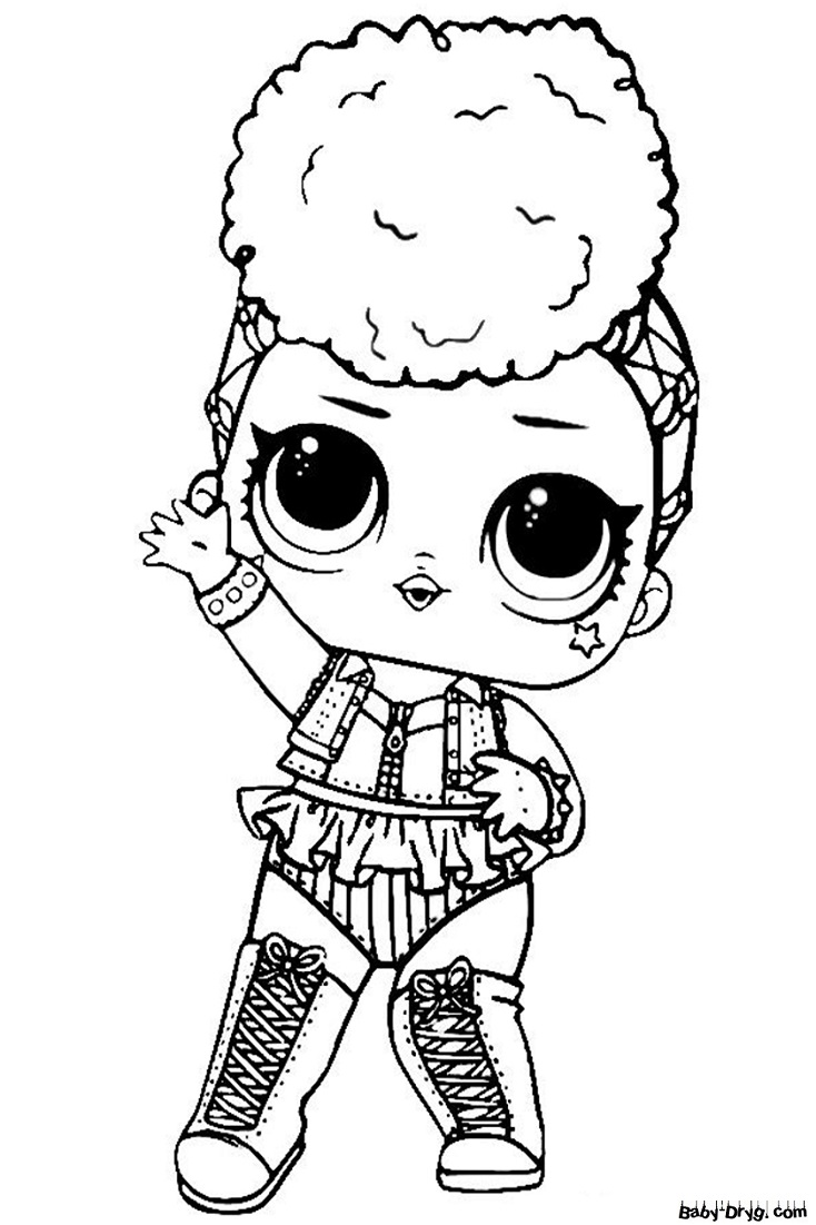 Coloring page Queen Independence | Coloring LOL dolls