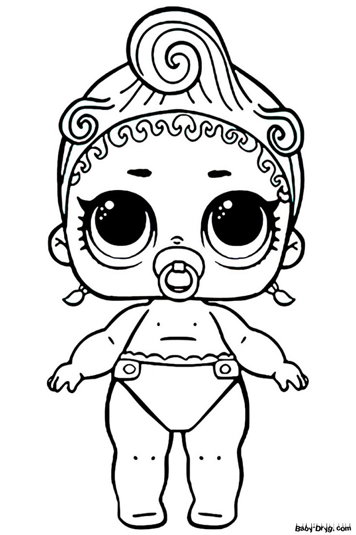 Coloring page Queen Neya's Little Sister | Coloring LOL dolls