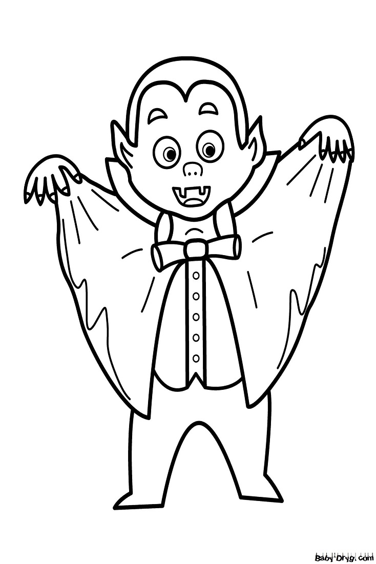 Coloring page Scared? | Coloring Halloween printout