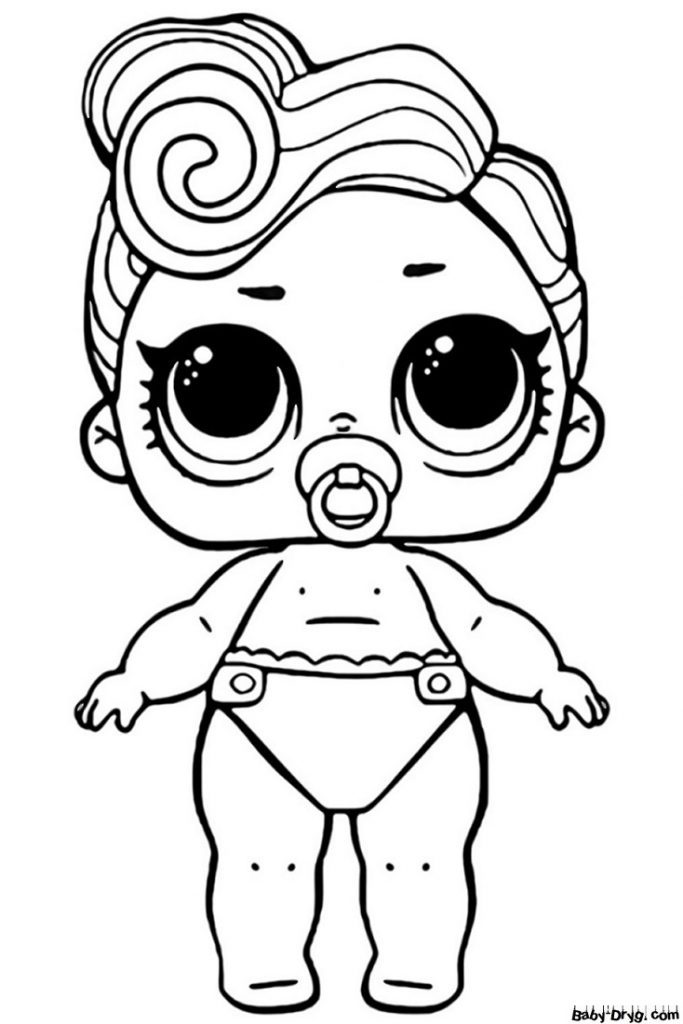 Coloring page Sister Waves | Coloring LOL dolls printout