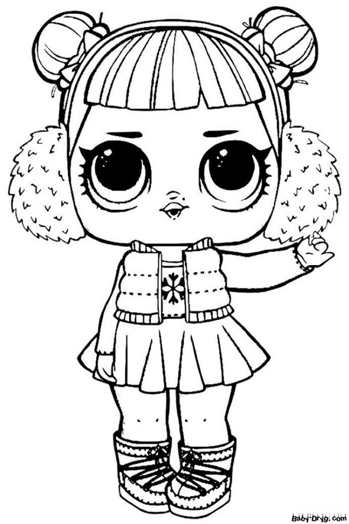 Coloring page Snow Angel | Coloring LOL dolls printout