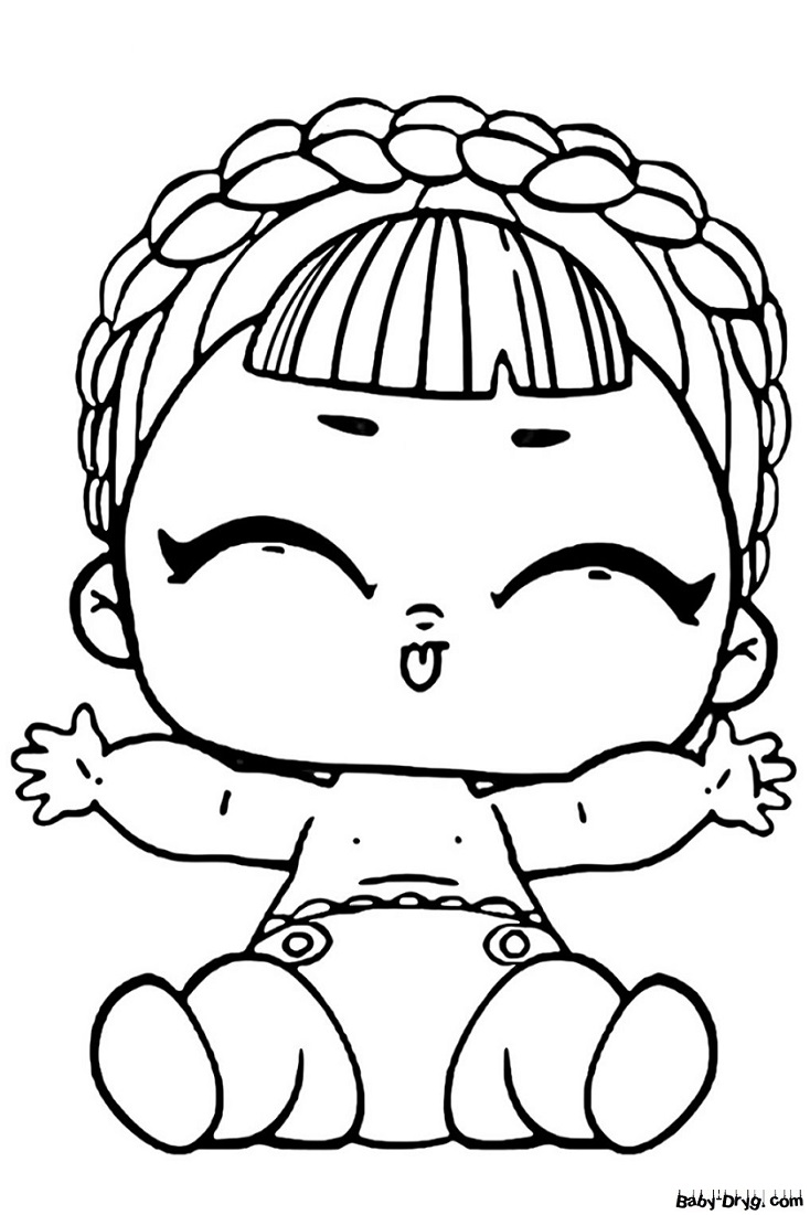 Coloring page Sonia's little sister | Coloring LOL dolls
