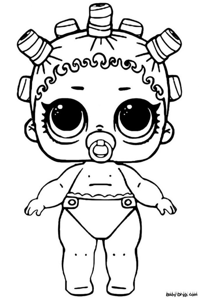 Coloring page Space queen baby | Coloring LOL dolls printout