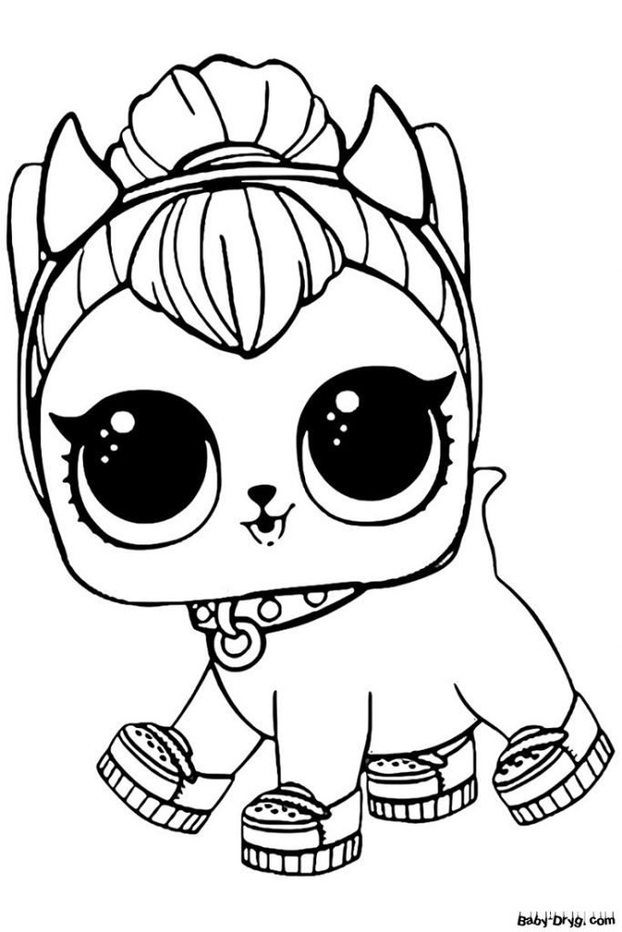 Coloring page Spicey Kitten | Coloring LOL dolls printout