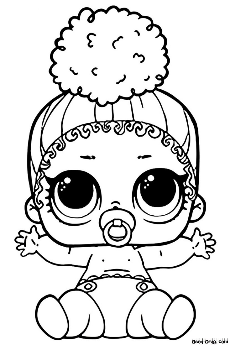 Coloring page Touchdown Baby | Coloring LOL dolls printout